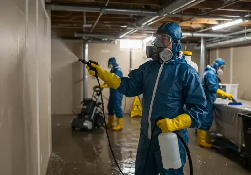 Basement Sanitization and Antimicrobial Treatment process in City of Norfolk, VA